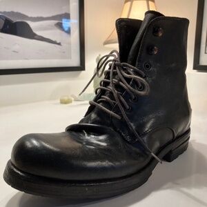 SHOTO Women's Black Italian Lace Up Boots Size eu35/us5